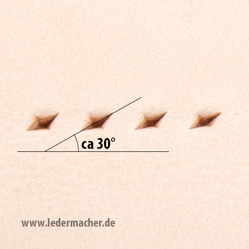 Schlageisen für Nahtlöcher - 4 Zähne - 3,0 mm Schlageisen für Nahtlöcher - 4 Zähne - 3,0 mm