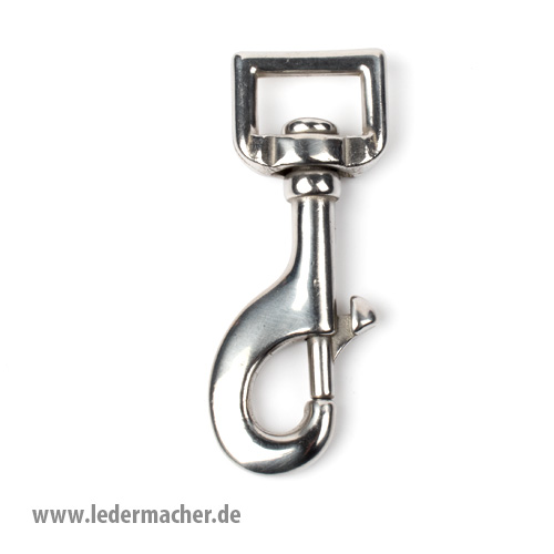 Federkarabiner - eckiger Durchlass - Edelstahl - 19mm