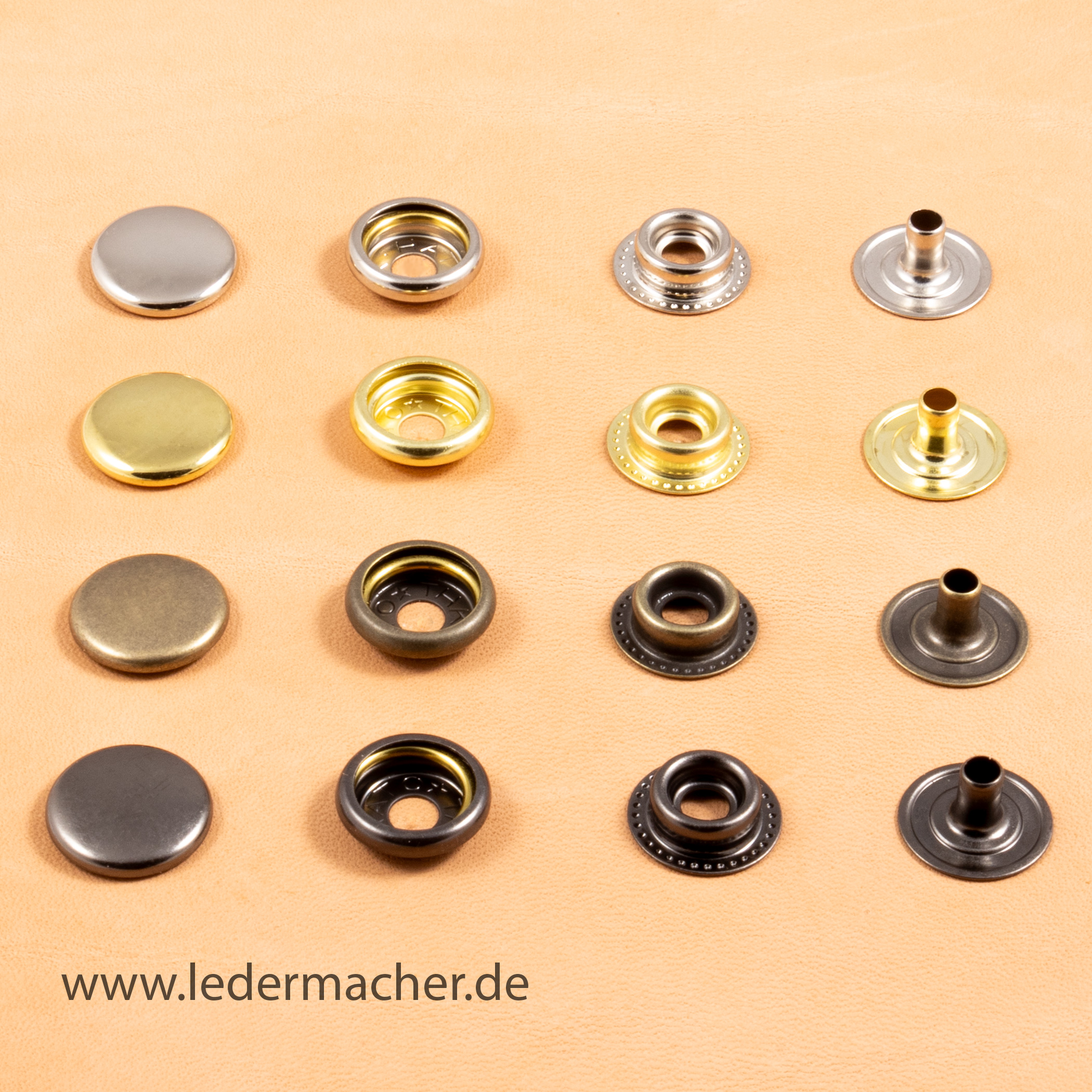 THK/Hasi Hato Premium Druckknopf 15 mm Ringfeder altmessing 15 mm - (10 Sets) THK/Hasi Hato Premium Druckknopf 15 mm Ringfeder altmessing 15 mm - (10 Sets)