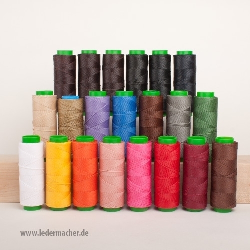 1 mm - Handnäh-/Forellengarn gewachst - 100 m - rosa