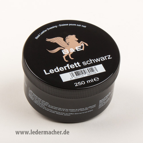 B&E Lederfett, schwarz, 250 ml
