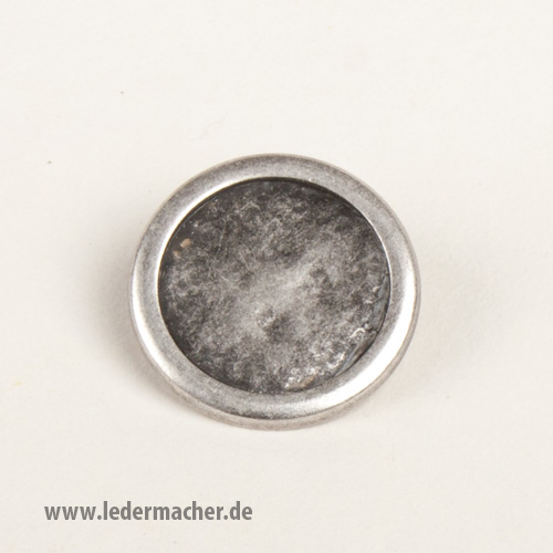 Knopf mit Öse - 23mm - altsilber
