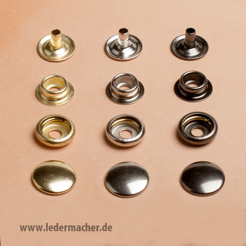 0,32 €/Stück 20 Stück Stabile Ringfeder Druckknöpfe Silber Durchmesser 15 mm 