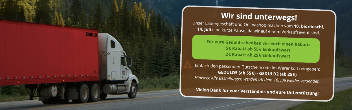 Wir sind unterwegs – Versandpause &amp; Geduldrabatt! - Versandpause &amp; Geduldrabatt bei Ledermacher.de – Bis 14. Juli | Jetzt sparen!