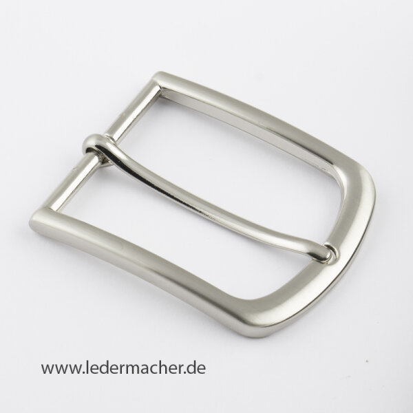 Gürtelschnalle 40 mm - silberfarben matt