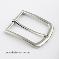 Gürtelschnalle 40 mm - silberfarben matt